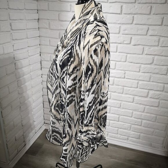 NWT Dress Barn Ladies Size 2X Black/Tan/Beige Twin Set Cami & Blouse - Picture 6 of 14